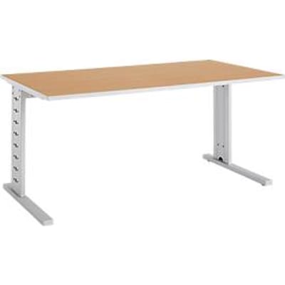 Schäfer Shop  Select Bureautafel Moxxo IQ, rechthoek, C-poot, B 1600 x D 800 x H 735 mm, beukenpatroon
