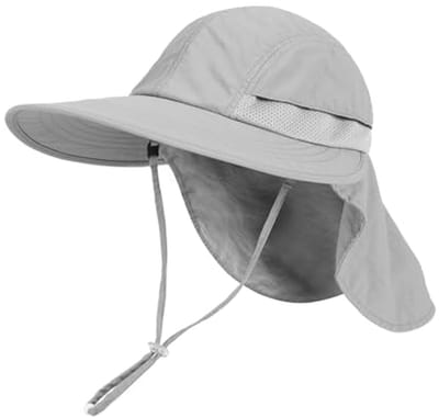 Kinder Zonnehoed - Zomerhoed Baby - Bescherming Tegen Zon - Met Nekbescherming - 2-9 Jaar - Blauw