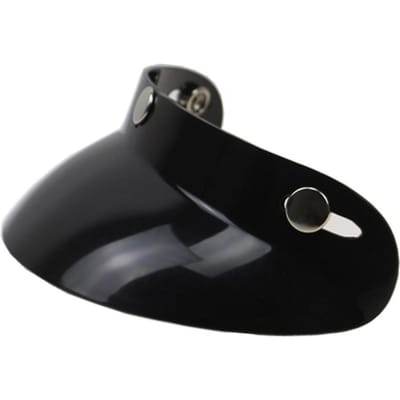 Visière Pare-soleil Ouverte à 3 Boutons-pression pour Casque de Moto black