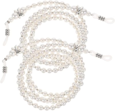 Brilketting Set - Brilkoord Ketting - Voorkomt Vallen - Kristal Design - 75 cm - Wit