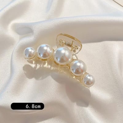 1pc Élégant Et Adorable Pince à Cheveux en Fausse Perle Pour Frange Latérale Et Arrière de la Tête Pinces d'Été Pinces à Cheveux Pince Mâchoire à Cheveux Pinces à Cheveux Pince à Cheveux one-size