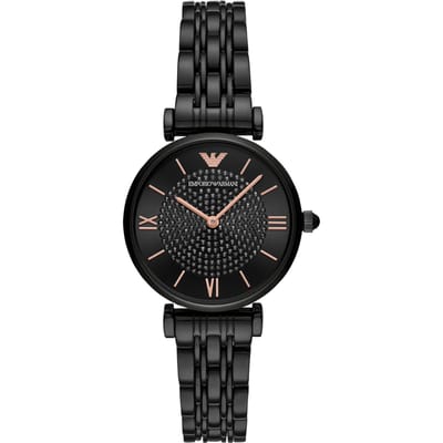 Emporio Armani AR11245 T-Bar zwart dameshorloge