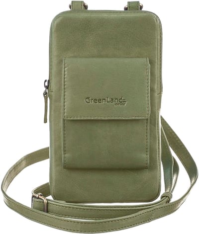 GreenLand Nature Leren Telefoontasje Phone Case Pistachio Groene