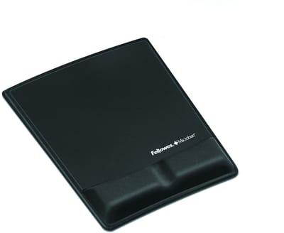 Fellowes - Health-V Fabrik - Muismat Met Polssteun - Ergonomisch - Memory Foam - Antibacterieel