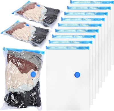 Vacuümzakken voor Kleding - Transparant - 40 x 60 cm - Herbruikbare Compressiezakken voor Reizen - Voor Koffer en Opbergruimte