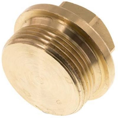 Plug G1 1/4'' messing met kraag en buitenzeskant 16 bar (224.8psi)
