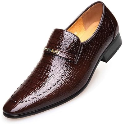 Chaussures en Cuir décontractées pour hommes chaussures habillées d'affaires chaussures Oxfords de Style britannique chaussures de mariage grande taille 38-48 Chaussure Homme Cuir 42 marron