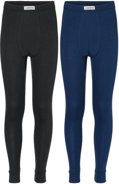 Ladeheid Kinderen Thermobroek 2 Pack Set - Sport - Sporbroek - Lang - Katoen – Zwart/Donkerblauw – 116 - LA-LA40-248-UW-2B
