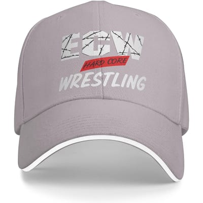 Casquette de Baseball ECW Hardcore Wrestling Soleil Printemps Vintage Hip Hop Casquettes pour Hommes Unisexe Course Hippie Casquettes de Baseball One Size gray
