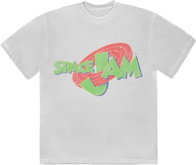 Space Jam - Retro Logo Heren T-shirt - S - Wit