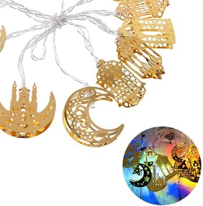 Dailygoody - 118inch Ramadan lichtsnoer - Feestverlichting - Romantische sfeer - Kleur - LED lamp - Perfect voor festivals - Decoratie