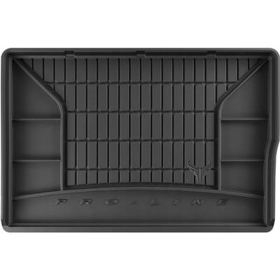 Premium Rubber Kofferbakmat met Organizer Functie – Geschikt voor OPEL Meriva B (2010-2017) – Bovenste Laadvloer – TPE – Anti-slip – Hoge Rand (5cm)