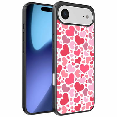 Geschikt voor iPhone Air Telefoonhoesje met Hartjes Print - Hearts Design TPU Backcover Case - Kinder Hoesje met Hartjes Design - Smartphonica geschikt voor iPhone 17 Air