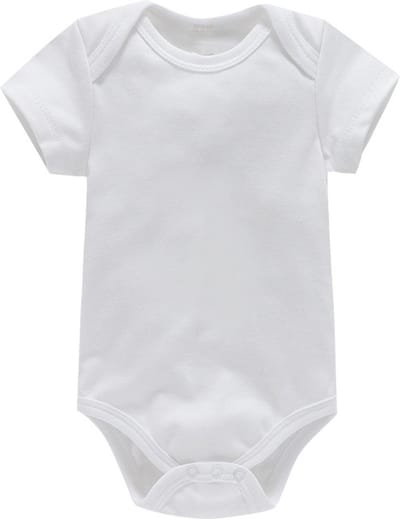baby jumpsuit korte mouw tas scheet jurkje wit(12M)