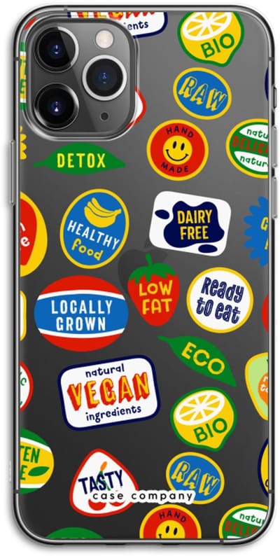 Case Company® - Hoesje geschikt voor iPhone 11 Pro hoesje - Fruitsticker - Soft Cover Telefoonhoesje - Bescherming aan alle Kanten en Schermrand
