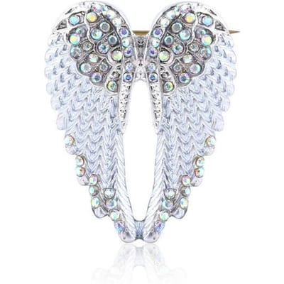 Nieuwe Blauwe Engelenvleugels Sieraden Broches Voor Vrouwen Corsage Pak Speld Mode Accessoires white