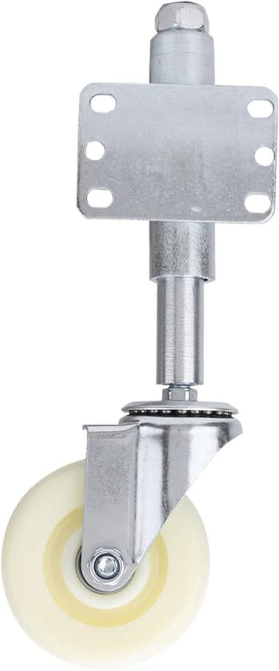 4 Inch Nylon Metaal Omheiningwiel, Poortwiel met Veer, Zware Duurzame Caster met 440 lbs Laadcapaciteit voor Tuin en Schuur