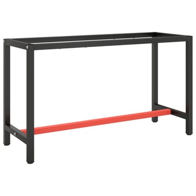 vidaXL - Werkbankframe - 140x50x79 - cm - metaal - matzwart - en - matrood