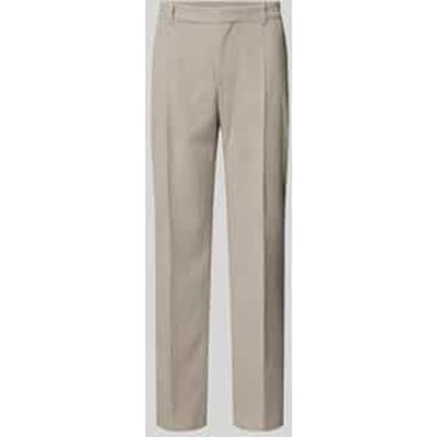 Tapered fit chino met persplooien, model 'Genius'