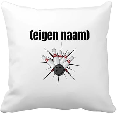 Akyol - bowlen kegels met eigen naam Kussen hoes - Bowlen - ieman die graag bowlt - sport - bal - kegels - cadeau - verjaardag - kado - 40 bij 40 cm