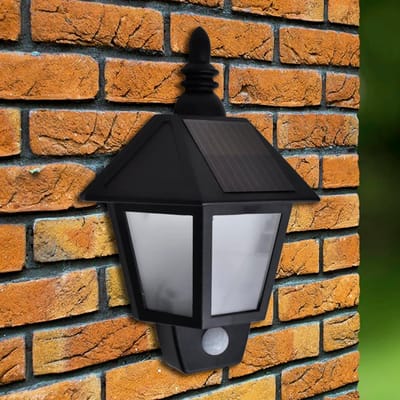 vidaXL Wandlamp solar met bewegingsensor 2 st