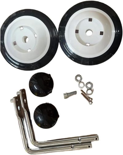 Kinderfiets Zijwielen - Hulpwielen Set - Leren Fietsen - Roestvrij Staal - 12-16 Inch - Zwart