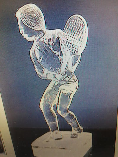 Rcr Cristalleria Italiana tennisspeler kristal 24 % loodgehalte    op = op