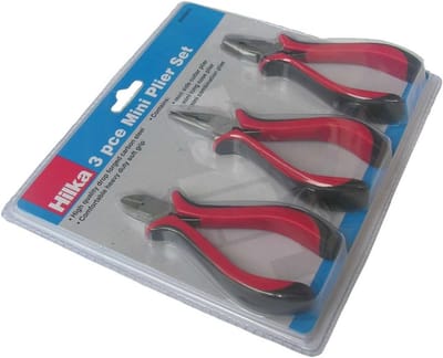 3-delige mini-tangenset met zachte handgrepen – ideaal voor precisiewerk