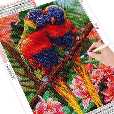 5D DIY Diamond schilderij vogel Cross Stitch Kit volledige vierkante ronde diamant borduurwerk papegaai mozaïek dier handgemaakte cadeau kunst Full Square 20X30CM