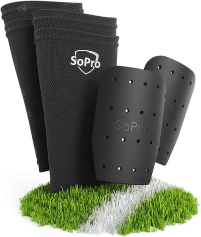 Mini Voetbalscheenbeschermers voor Kinderen en Volwassenen - Licht en Antislip, Ideaal voor Sport
