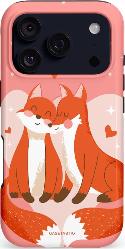 Casetastic hoesje geschikt voor Apple iPhone 17 Pro - MagSafe - Dubbellaagse bescherming - Vossenzoen - Fashion Case - Koraal Oranje Zand
