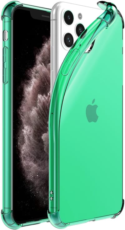 Smartphonica iPhone 11 Pro transparant siliconen hoesje - Groen geschikt voor iPhone 11 Pro