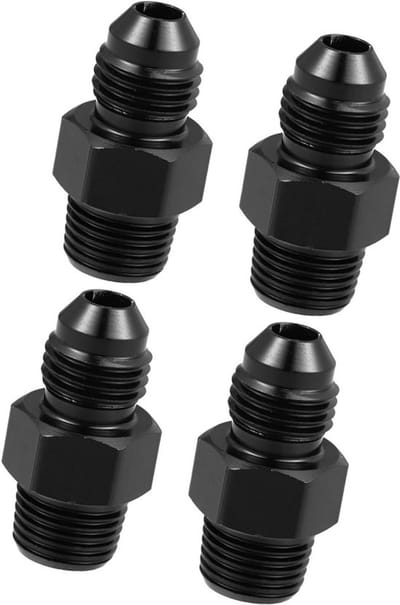 Dailygoods - AN3 Mannelijk naar 1/8 Inch Adapter - Slangaansluiting - Zwart - Eenvoudig te monteren - Duurzaam ontwerp - Geschikt voor autosystemen