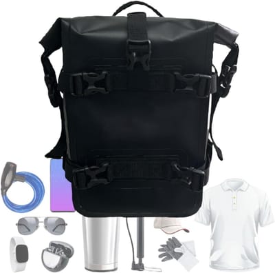 Waterdichte Fietstas - Zadeltas Bagagedrager - Outdoor Fietsen - IPX6 Waterdicht - 19 x 9 x 30 cm - Zwart