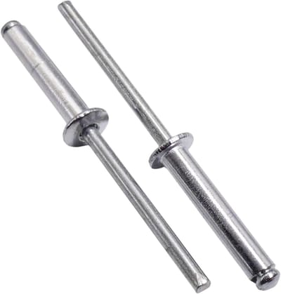 Aluminium blindklinknagels - Popklinknagels stalen doorn - Metalen kunststof verbinden - Koepelkop zonder achterste toegang - 48 x 24 mm