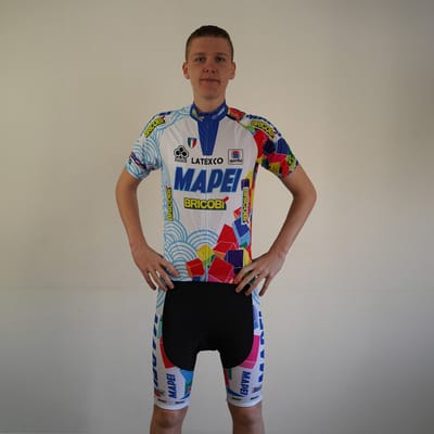 Mapei wit - wielershirt - koerstrui - retro - vintage - maat S