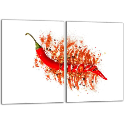 TMK ArtDeko - Glasplaat Bescherming - 40x52 cm - Chilli - Veilig