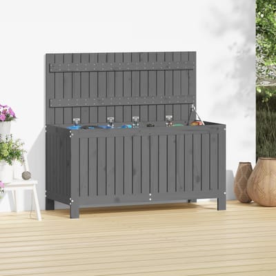 vidaXL - Tuinbox - 115x49x60 - cm - massief - grenenhout - grijs