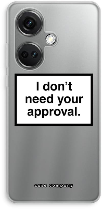 Case Company® - Hoesje geschikt voor OnePlus Nord CE 3 hoesje - Don't need approval - Soft Cover Telefoonhoesje - Bescherming aan alle Kanten en Schermrand