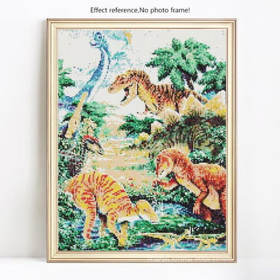 Diamant broderie plein affichage animaux diamant peinture pierres rondes animaux photos 20X30 blue