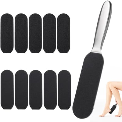 Dailygoods- Pedicureset met 50 vervangingsvijlen - Voetrasp - Eeltverwijderaar - Professioneel - Ergonomische handgreep - Zachte voeten
