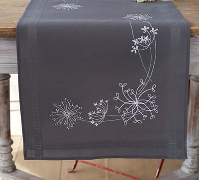 Vervaco - Loper kit - Witte bloemen en grassen - PN-0165300 - Borduren - Borduurpakket - Borduurpakket volwassenen - Borduurpakket kind