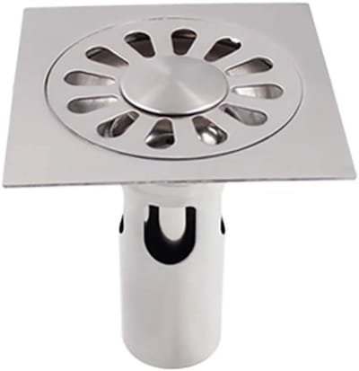 Ronde Vloerafvoer RVS 100x100 mm met Geurstopper voor Douche en Badkamer