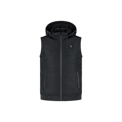 Wahrm Verwarmde Bodywarmer Dames met Capuchon – Infrarood Verwarmde Kleding – 6 Warmtezones – 3 Warmtestanden – Incl. 10.000 mAh Powerbank – Oplaadbaar – Zwart