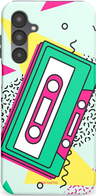 Casetastic Hoesje Geschikt voor Samsung A16 - Stijlvolle Beschermende Duo-layer Case - Retro 80s muziek