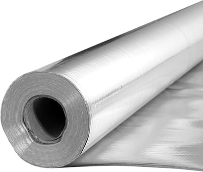 Isolatiefolie - Reflecterende folie - Warmte isoleren - Niet-geperforeerd weefsel - 381 m x 122 cm - Zilver