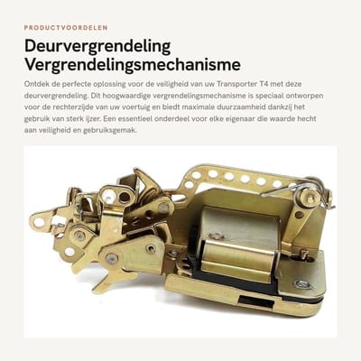 Dailygoods- Deurvergrendeling Hoge Kwaliteit - Deurklink Vergrendeling - Eenvoudige Installatie - Duurzaam IJzer - OE Vervanging 701837016D - Deurslot