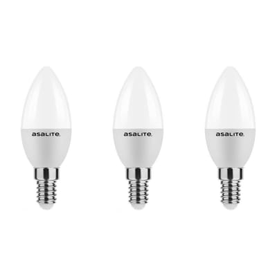 Asalite LED Lamp C37 E14 Fitting - 6W = 40W - 510 Lumen - 6500K Koud Wit Daglicht - Niet Dimbaar - 220-240V - 3 stuks