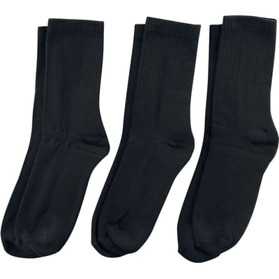 Urban Classics Sokken - Sport Socks 3-Pack - EU35-38 tot EU 47-50 - voor Mannen - zwart