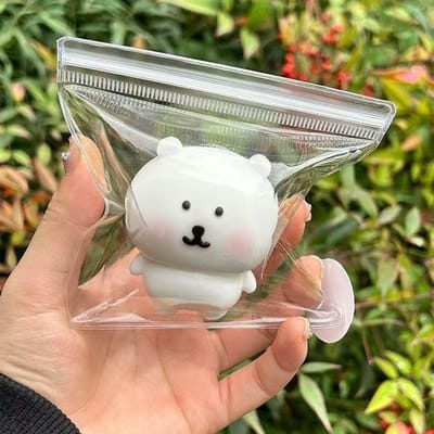 Ours Auto-dépréciateur Squishy Jouet Fidget Transparent Kawaii Expression Jouet à Presser Squishy Sensoriel Anti-stress Cadeaux Enfants white